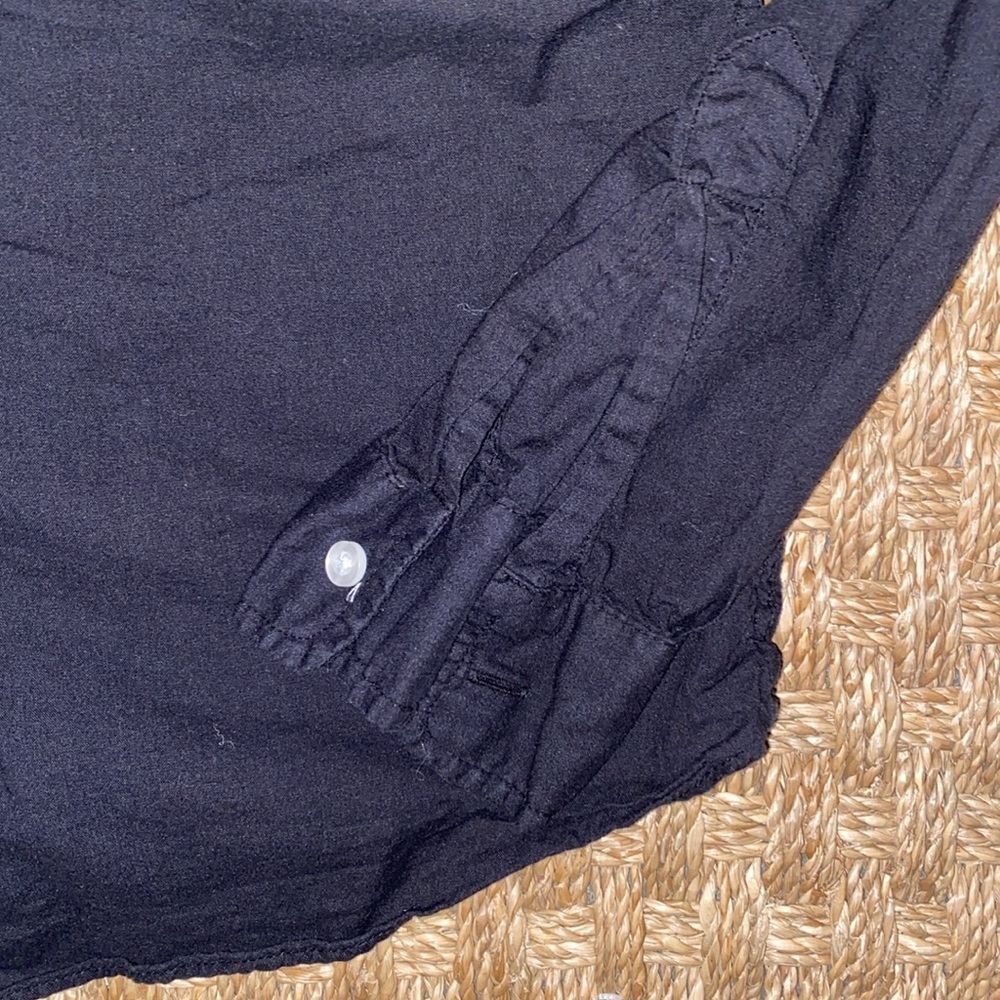 Frank & Eileen Barry Black Button Down sz XS - Picture 4 of 6